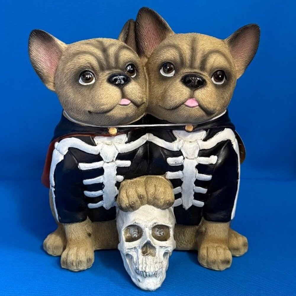 BRAND NEW FRENCHIE FRENCH BULLDOG LIGHT UP HALLOWEEN DECOR / DECORATION / STATUE - Picture 2 of 16